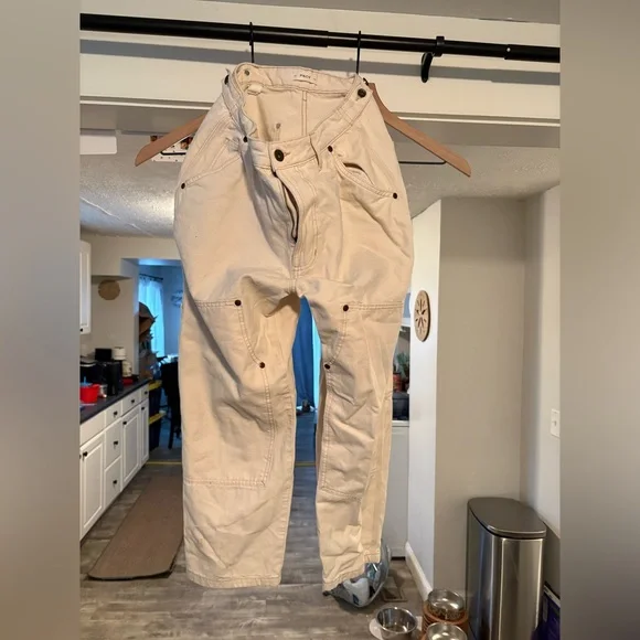 Women's Cream Trousers - Picture 3 of 5